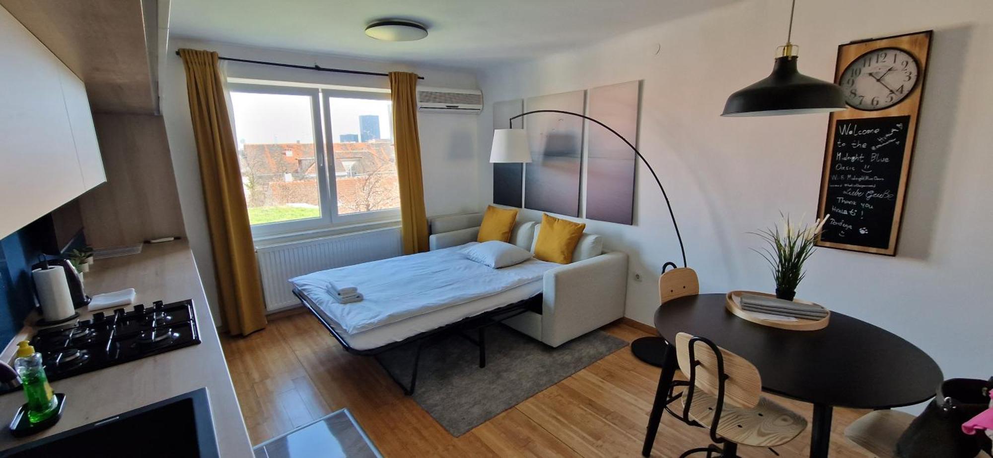 Midnight Blue Oasis - Center, Free Parking Apartment Zagreb Bagian luar foto